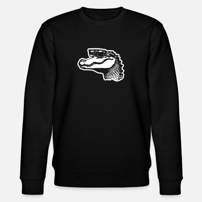 Krokodil Alligator - Stanley/Stella Unisex Bio-Sweatshirt CHANGER  - Schwarz