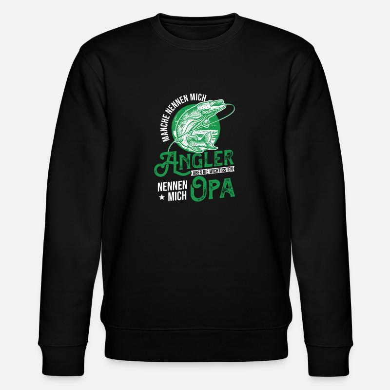 Angler Opa - Stanley/Stella Unisex Bio-Sweatshirt CHANGER  - Schwarz