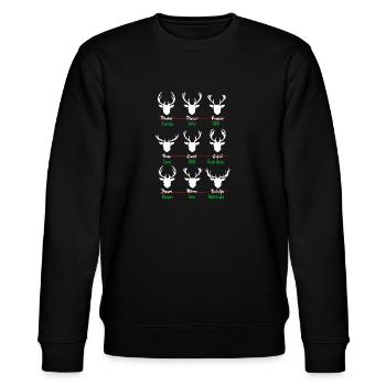 Weihnachten - Stanley/Stella Unisex Bio-Sweatshirt CHANGER  - Schwarz - Vorne - Nik (191cm) & Marisol (170cm)