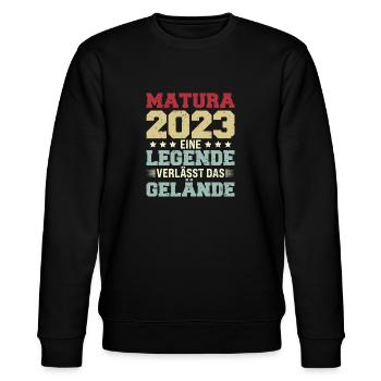 Matura 2023 - Stanley/Stella Unisex Bio-Sweatshirt CHANGER  - Schwarz - Vorne - Nik (191cm) & Marisol (170cm)