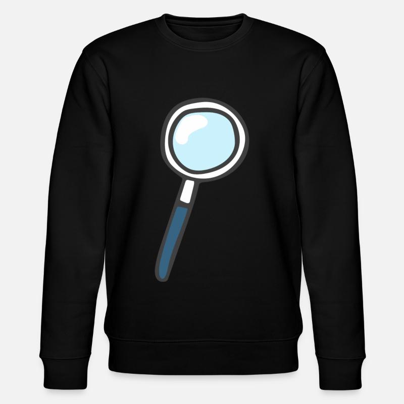 Magnifying glass - Stanley/Stella CHANGER Unisex Organic Sweatshirt - black