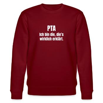 PTA - Stanley/Stella Unisex Bio-Sweatshirt CHANGER  - Burgunderrot - Vorne - Nik (191cm) & Marisol (170cm)