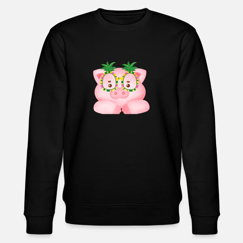 Süßes Schwein - Stanley/Stella Unisex Bio-Sweatshirt CHANGER  - Schwarz