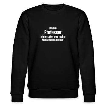 Professor - Stanley/Stella Unisex Bio-Sweatshirt CHANGER  - Schwarz - Vorne - Nik (191cm) & Marisol (170cm)