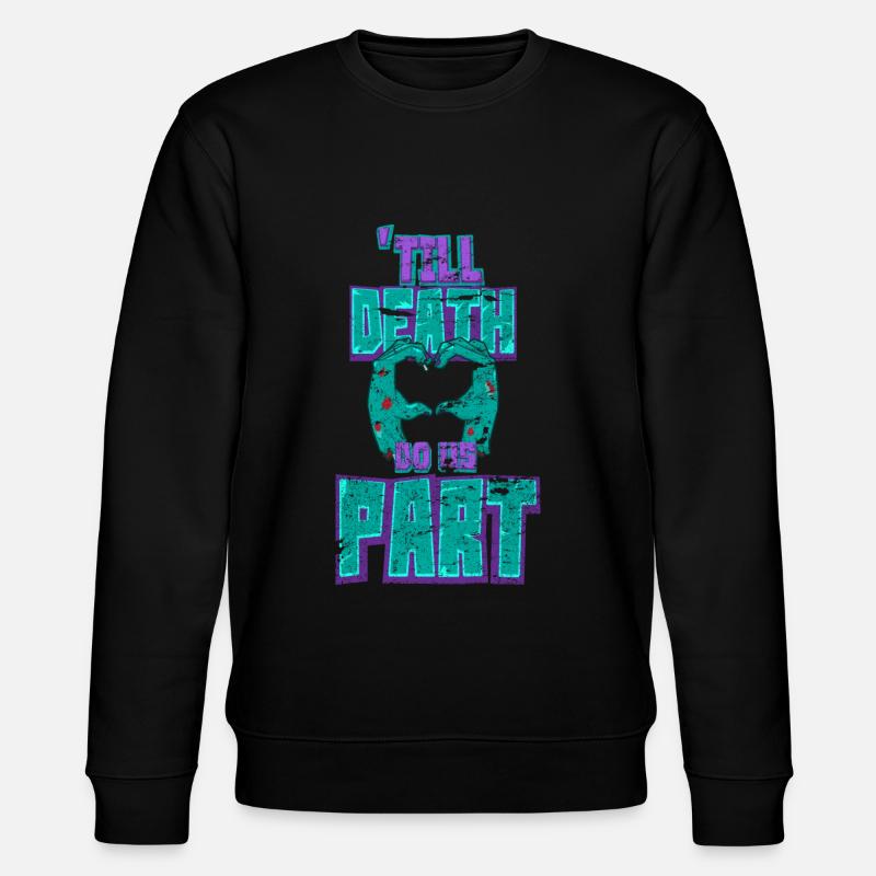 Halloween Zombie Paerchen Partner - Stanley/Stella Unisex Bio-Sweatshirt CHANGER  - Schwarz