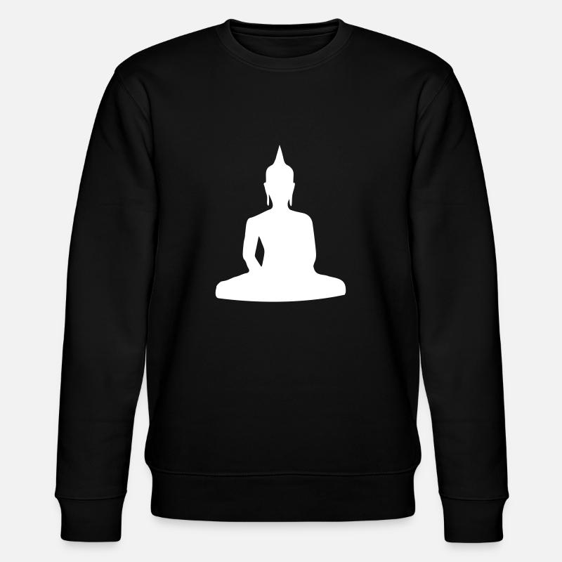Buddha - Stanley/Stella Unisex Bio-Sweatshirt CHANGER  - Schwarz