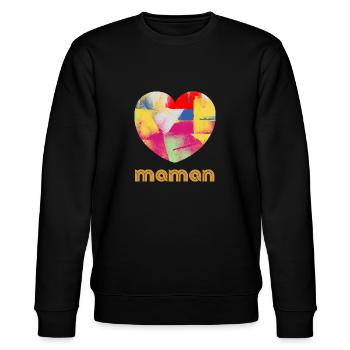Maman - cadeau fête des mères - Sweat bio CHANGER Stanley/Stella Unisexe - noir - Devant - Nik (191cm) & Marisol (170cm)