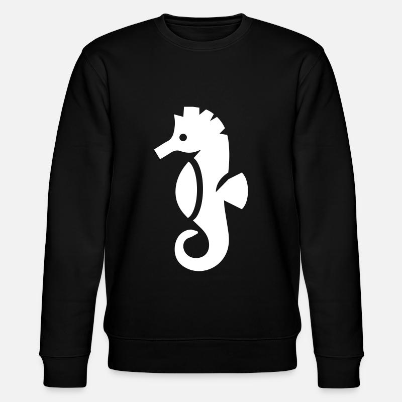 Seepferd tier - Stanley/Stella Unisex Bio-Sweatshirt CHANGER  - Schwarz