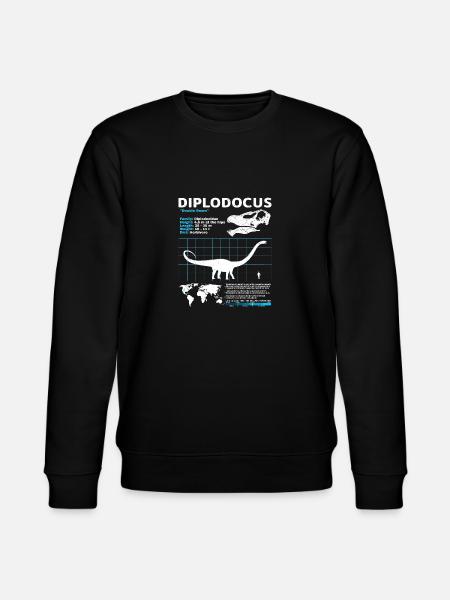 Diplodocus Data Sheet - Stanley/Stella CHANGER Unisex Organic Sweatshirt - black