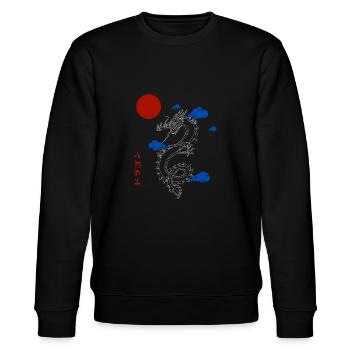 Dragon - Stanley/Stella Unisex Bio-Sweatshirt CHANGER  - Schwarz - Vorne - Nik (191cm) & Marisol (170cm)