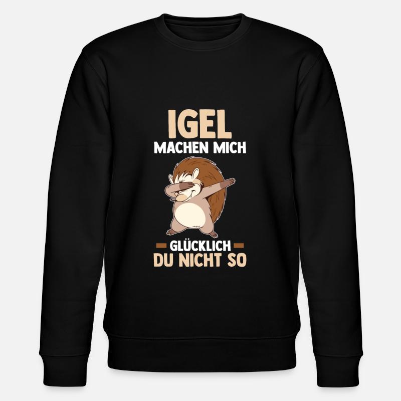 Tiermotiv Igel - Stanley/Stella Unisex Bio-Sweatshirt CHANGER  - Schwarz