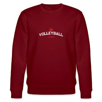 Volleyball Team - Stanley/Stella Unisex Bio-Sweatshirt CHANGER  - Burgunderrot - Vorne - Nik (191cm) & Marisol (170cm)
