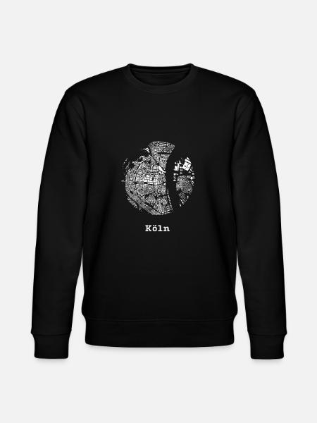 Köln mit Kartenauschnitt - Stanley/Stella Unisex Bio-Sweatshirt CHANGER  - Schwarz