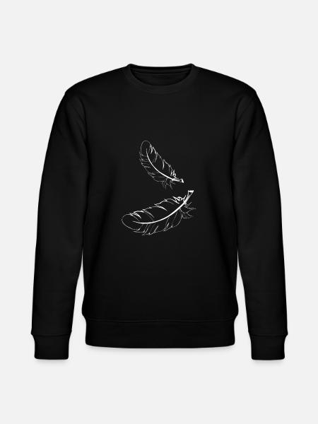 Deux plumes blanches - Sweat bio CHANGER Stanley/Stella Unisexe - noir