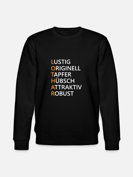 Lothar Name Geschenk - Stanley/Stella Unisex Bio-Sweatshirt CHANGER - Schwarz