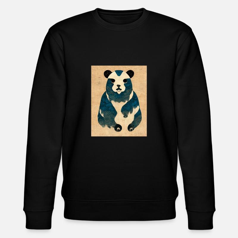 Panda Peinture japonaise - Sweat bio CHANGER Stanley/Stella Unisexe - noir