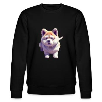 Akita Inu Chien - Akita Inu - Sweat bio CHANGER Stanley/Stella Unisexe - noir - Devant - Nik (191cm) & Marisol (170cm)