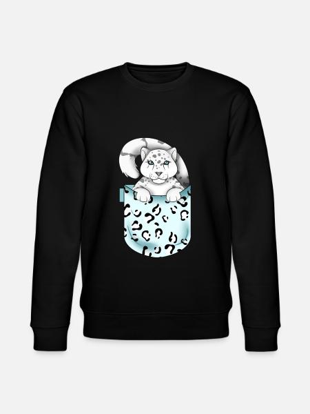 Schneeleopard - Stanley/Stella Unisex Bio-Sweatshirt CHANGER  - Schwarz