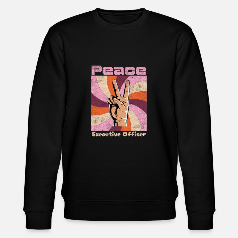 Friede. Hippie-Lebensstil - Stanley/Stella Unisex Bio-Sweatshirt CHANGER  - Schwarz