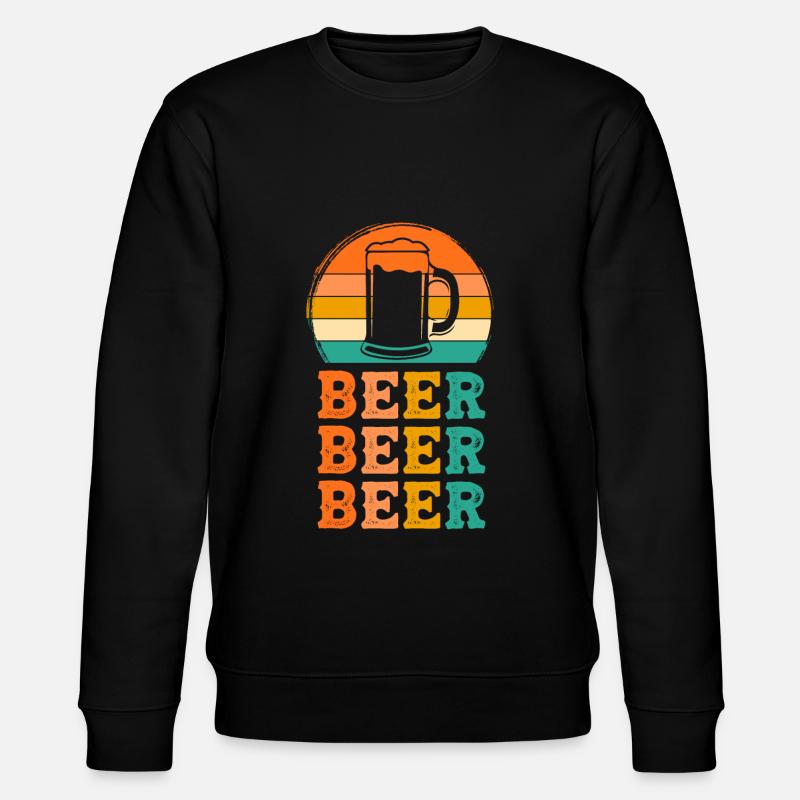 Bier Retro-Design Bier Geschenk - Stanley/Stella Unisex Bio-Sweatshirt CHANGER  - Schwarz