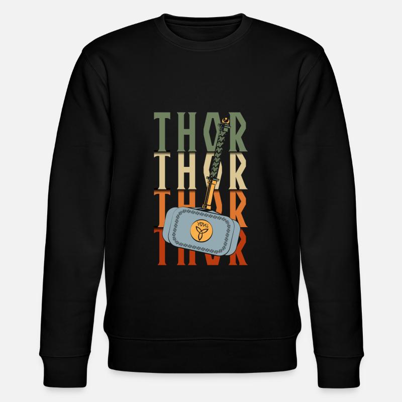 Wikinger Viking Hammer - Stanley/Stella CHANGER Unisex Organic Sweatshirt - black