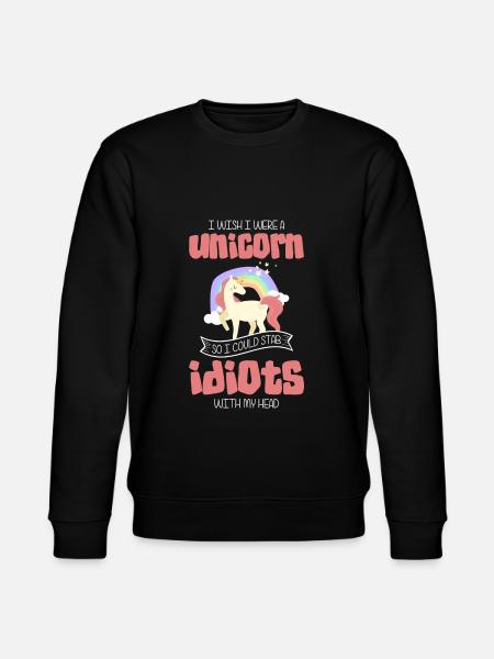 Idiot Irony Black Humor - Stanley/Stella CHANGER Unisex Organic Sweatshirt - black