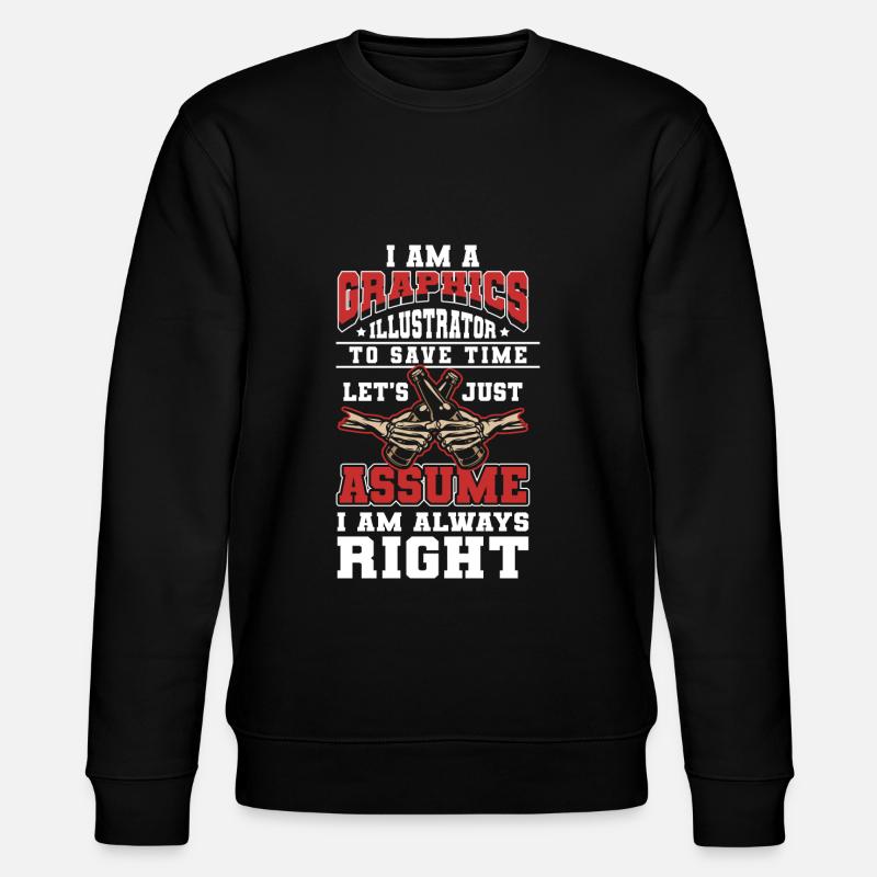 Designer Designer Dessin - Sweat bio CHANGER Stanley/Stella Unisexe - noir