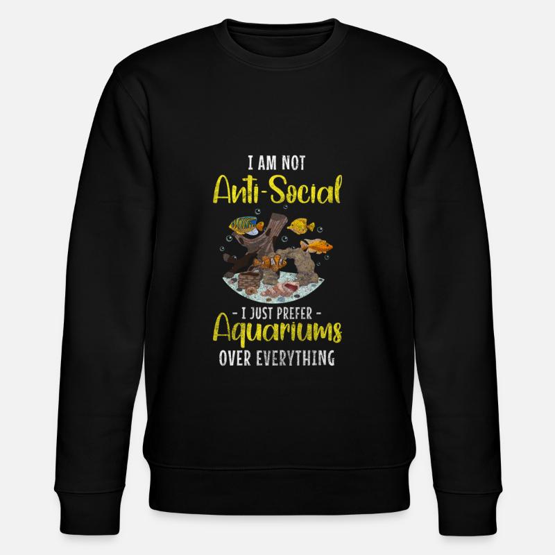 Aquarium Aquarianer Fisch Fischfutter - Stanley/Stella Unisex Bio-Sweatshirt CHANGER  - Schwarz