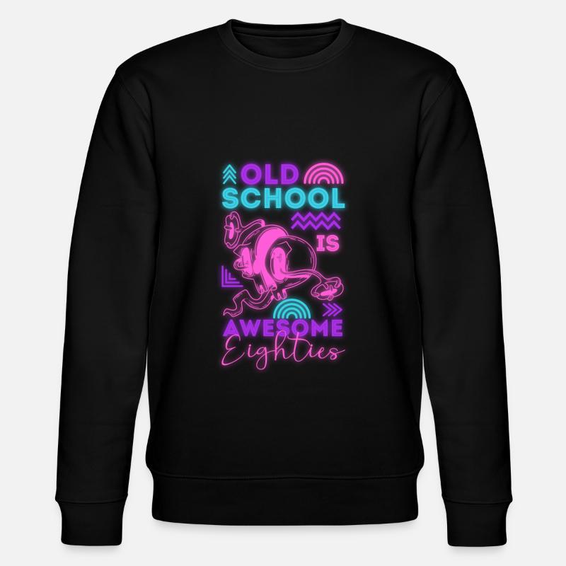 80s Disco Neon Party - Stanley/Stella CHANGER Unisex Organic Sweatshirt - black