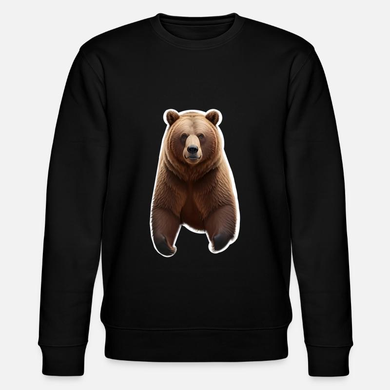 Braunbär - Stanley/Stella Unisex Bio-Sweatshirt CHANGER  - Schwarz