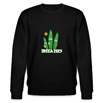 Cucumber Family,Cucumber,Cucumber,Ibiza, Party - Stanley/Stella CHANGER Unisex Organic Sweatshirt - black - Front - Nik (191cm) & Marisol (170cm)