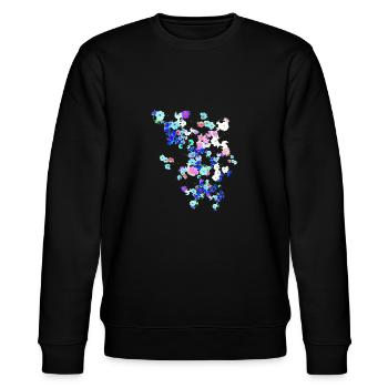 Wiese,blumen,blume, bunte blumen - Stanley/Stella Unisex Bio-Sweatshirt CHANGER  - Schwarz - Vorne - Nik (191cm) & Marisol (170cm)