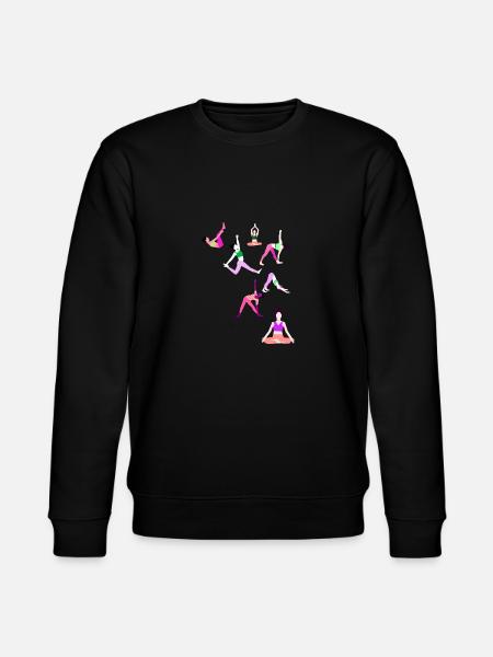 Yoga, Frau, Übungen, Gymnastik, yogasitz - Stanley/Stella Unisex Bio-Sweatshirt CHANGER - Schwarz