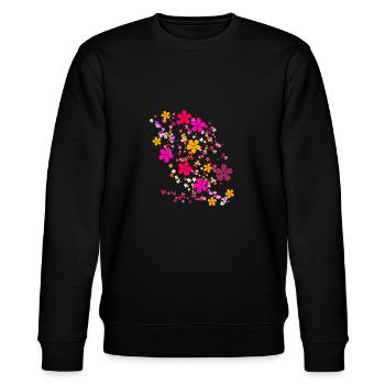 blumen,blume,frühling,blüten,pink - Stanley/Stella Unisex Bio-Sweatshirt CHANGER  - Schwarz - Vorne - Nik (191cm) & Marisol (170cm)