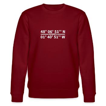 Rennes coordinates - Stanley/Stella CHANGER Unisex Organic Sweatshirt - burgundy - Front - Nik (191cm) & Marisol (170cm)