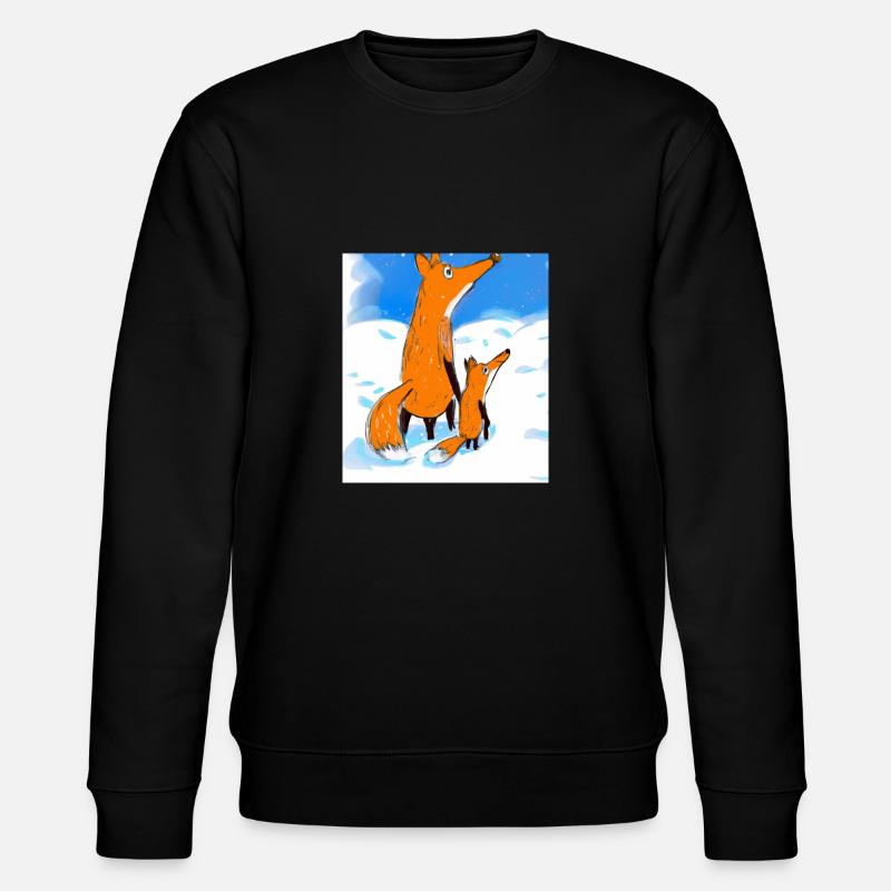Renard dans la neige - Sweat bio CHANGER Stanley/Stella Unisexe - noir