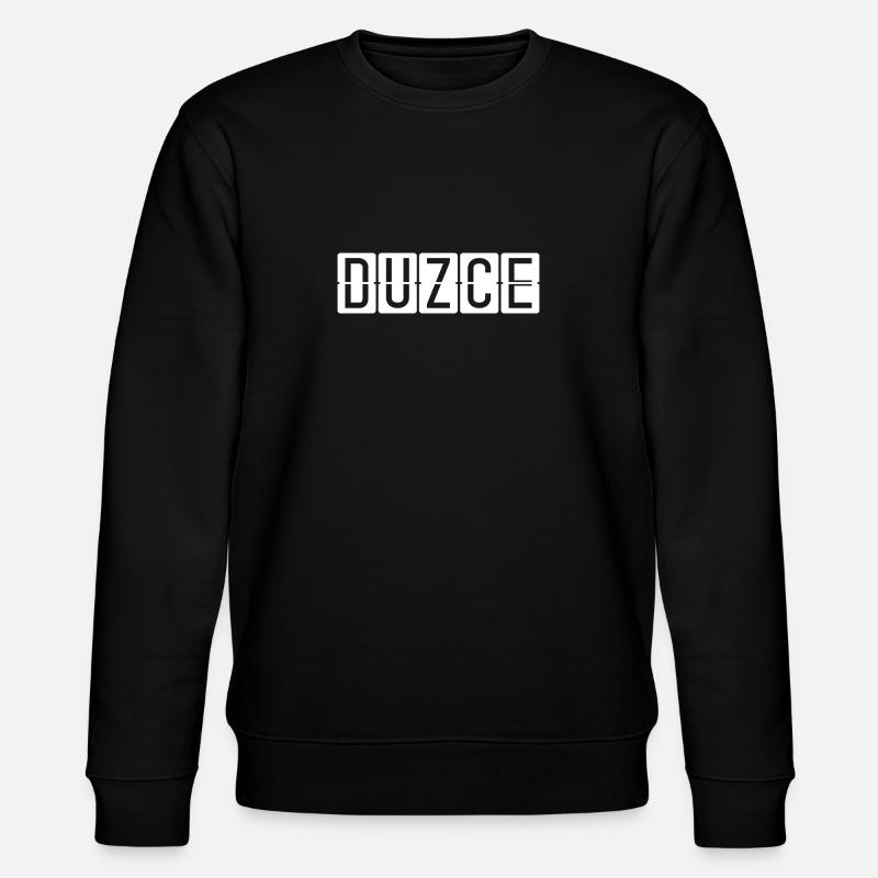 Düzce Flughafentafel - Stanley/Stella Unisex Bio-Sweatshirt CHANGER  - Schwarz