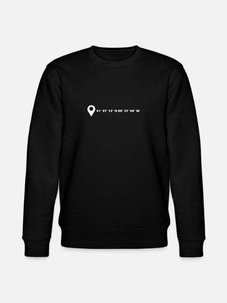 Coordonnées de Lleida - Sweat bio CHANGER Stanley/Stella Unisexe - noir