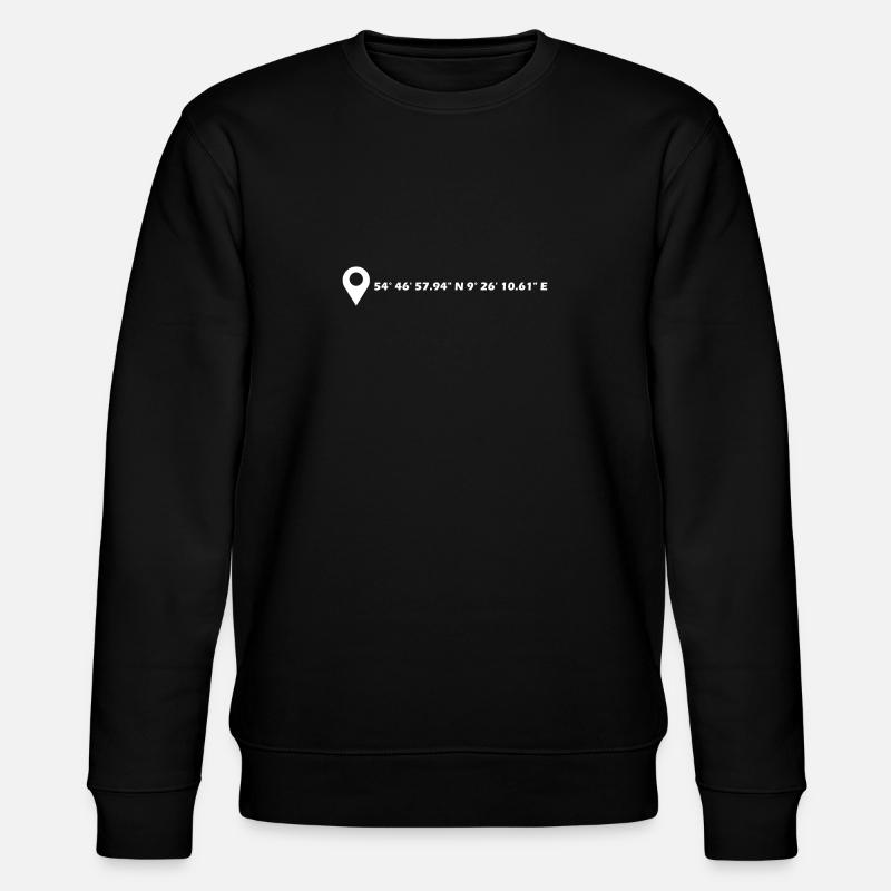 Coordonnées de Flensburg - Sweat bio CHANGER Stanley/Stella Unisexe - noir