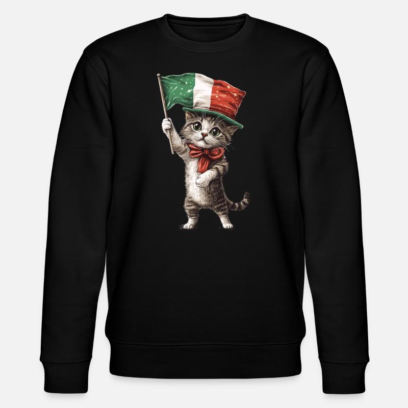 Katze - Stanley/Stella Unisex Bio-Sweatshirt CHANGER  - Schwarz
