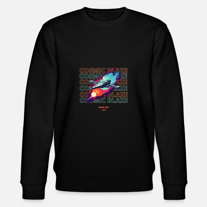 Kosmische Flamme - Stanley/Stella Unisex Bio-Sweatshirt CHANGER  - Schwarz