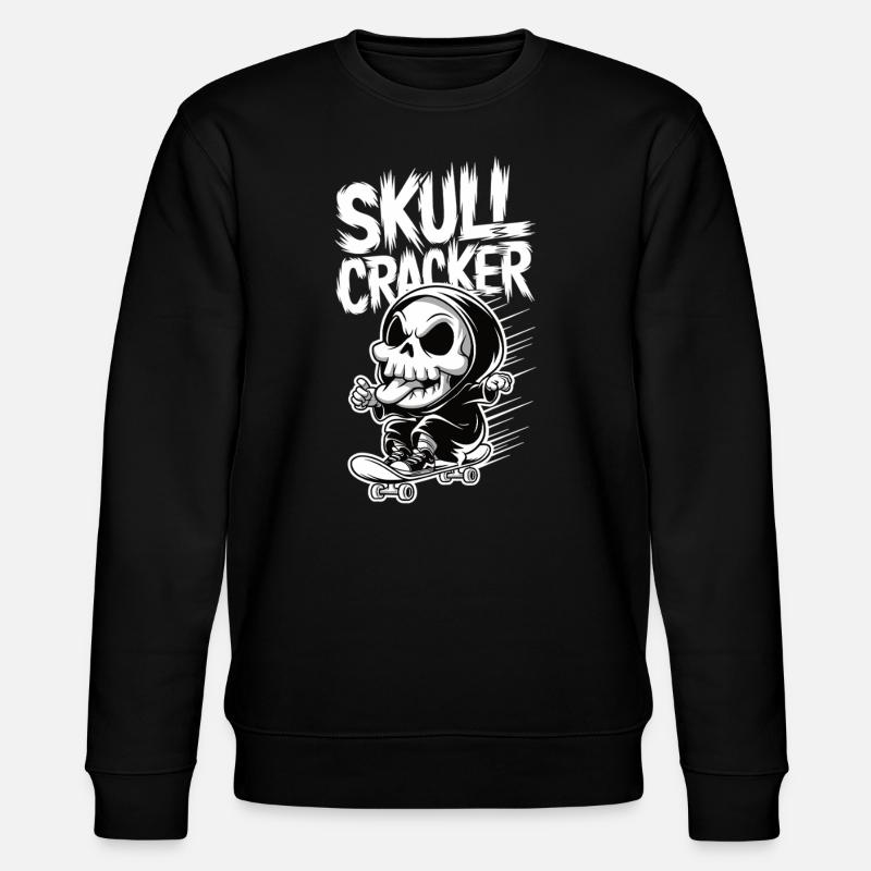 Skull Cracker Skateboard - Stanley/Stella Unisex Bio-Sweatshirt CHANGER - Schwarz
