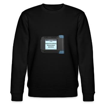 Patient ist kritisch, Notarzt kann abdrehen - Stanley/Stella Unisex Bio-Sweatshirt CHANGER  - Schwarz - Vorne - Nik (191cm) & Marisol (170cm)