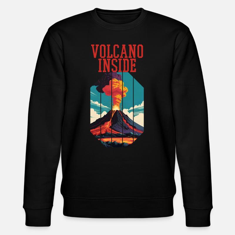 Volcano Saying Choleric - Stanley/Stella CHANGER Unisex Organic Sweatshirt - black