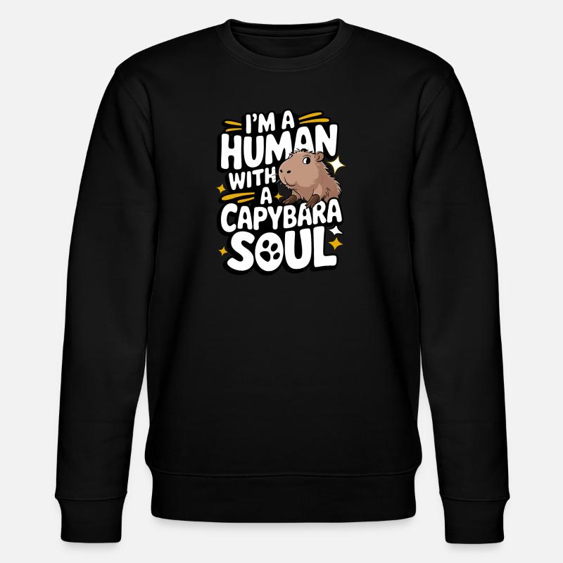 Capybara Capybara Animal rongeur - Sweat bio CHANGER Stanley/Stella Unisexe - noir