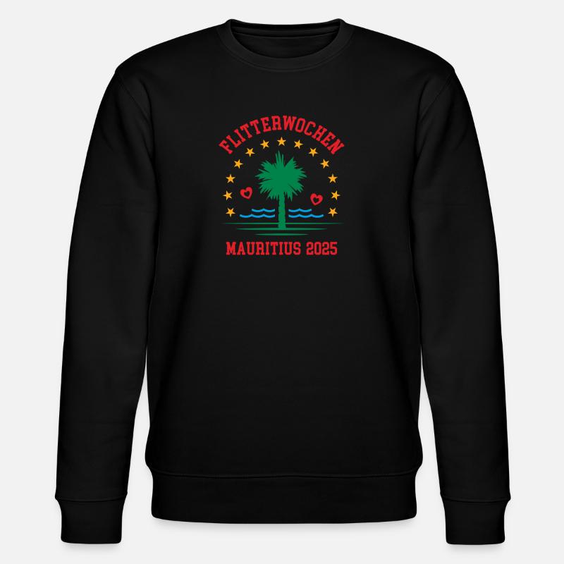 Flitterwochen Mauritius 2025 Hochzeitsreise - Stanley/Stella Unisex Bio-Sweatshirt CHANGER  - Schwarz