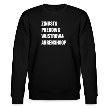 Zingst Prerow Wustrow Ahrenshoop - Stanley/Stella Unisex Bio-Sweatshirt CHANGER  - Schwarz - Vorne - Nik (191cm) & Marisol (170cm)