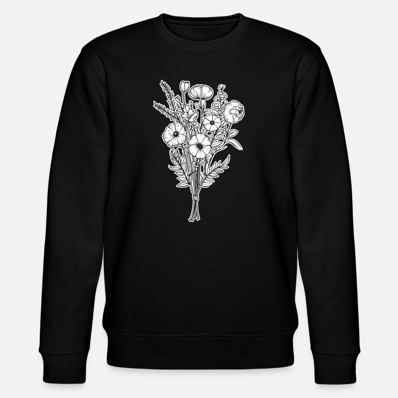 Blumenstrauß Blumen Wildblumen Hochzeit Geschenk - Stanley/Stella Unisex Bio-Sweatshirt CHANGER  - Schwarz