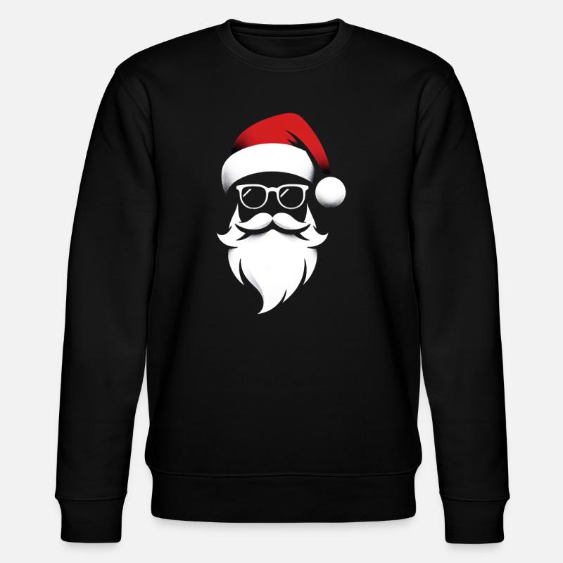 Weihnachtsmann Kopf Portrait Maske - Stanley/Stella Unisex Bio-Sweatshirt CHANGER - Schwarz