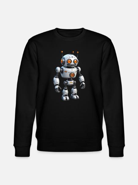 Cartoon Robot - Stanley/Stella CHANGER Unisex Organic Sweatshirt - black